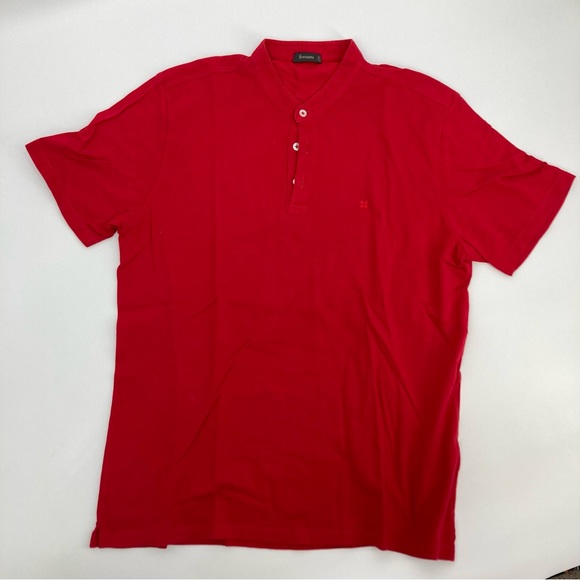 Ferrante Red Button Tee - Size Large - Picture 1 of 7